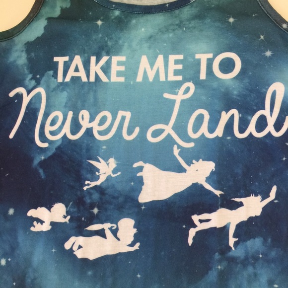 Disney NWOT Take Me To Neverland XS Tank Top - Picture 3 of 6